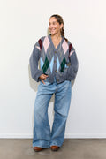 CARDIGAN GREY ARGYLE