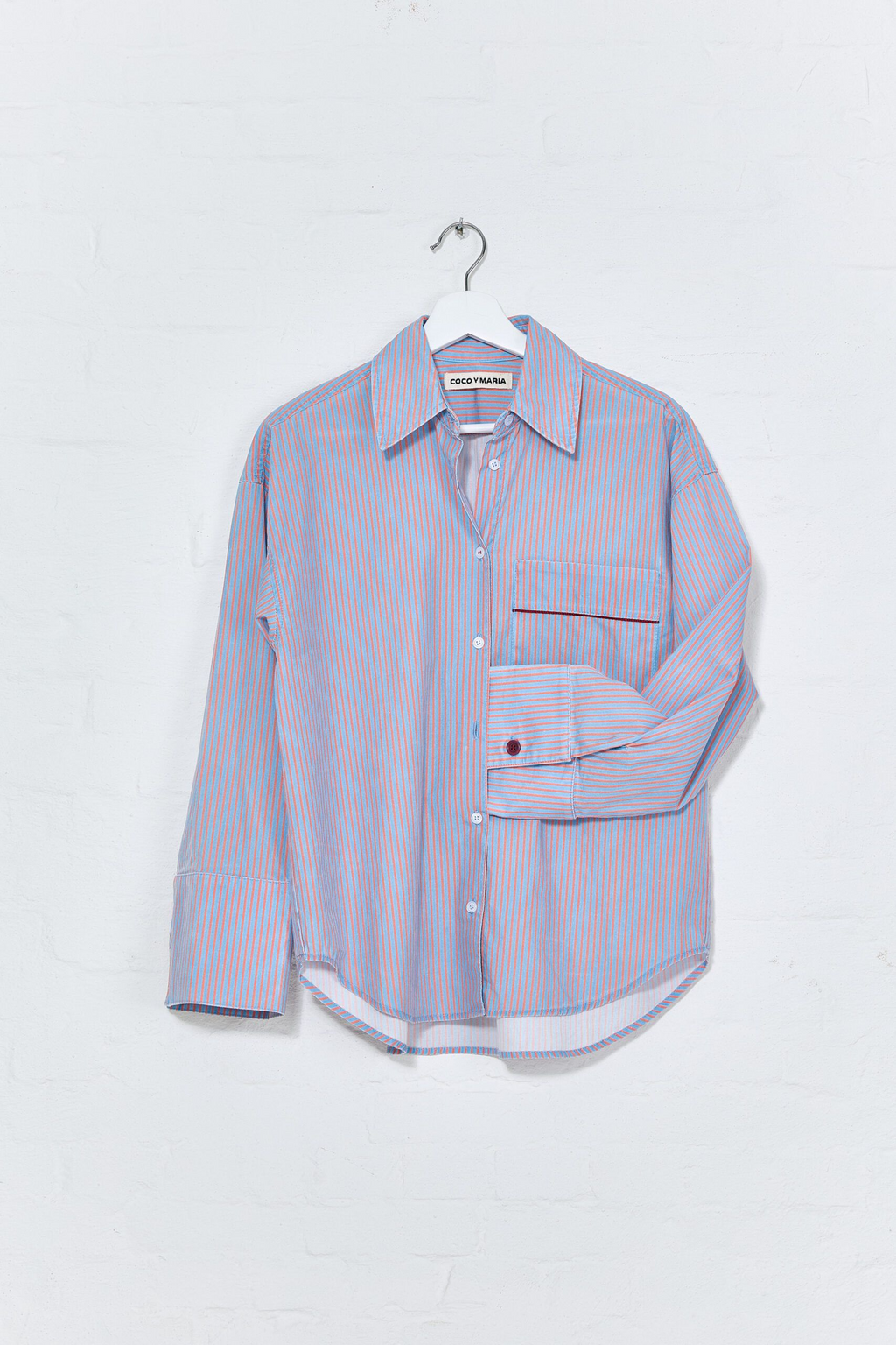 La Camisa Blue – Bordeaux Stripe