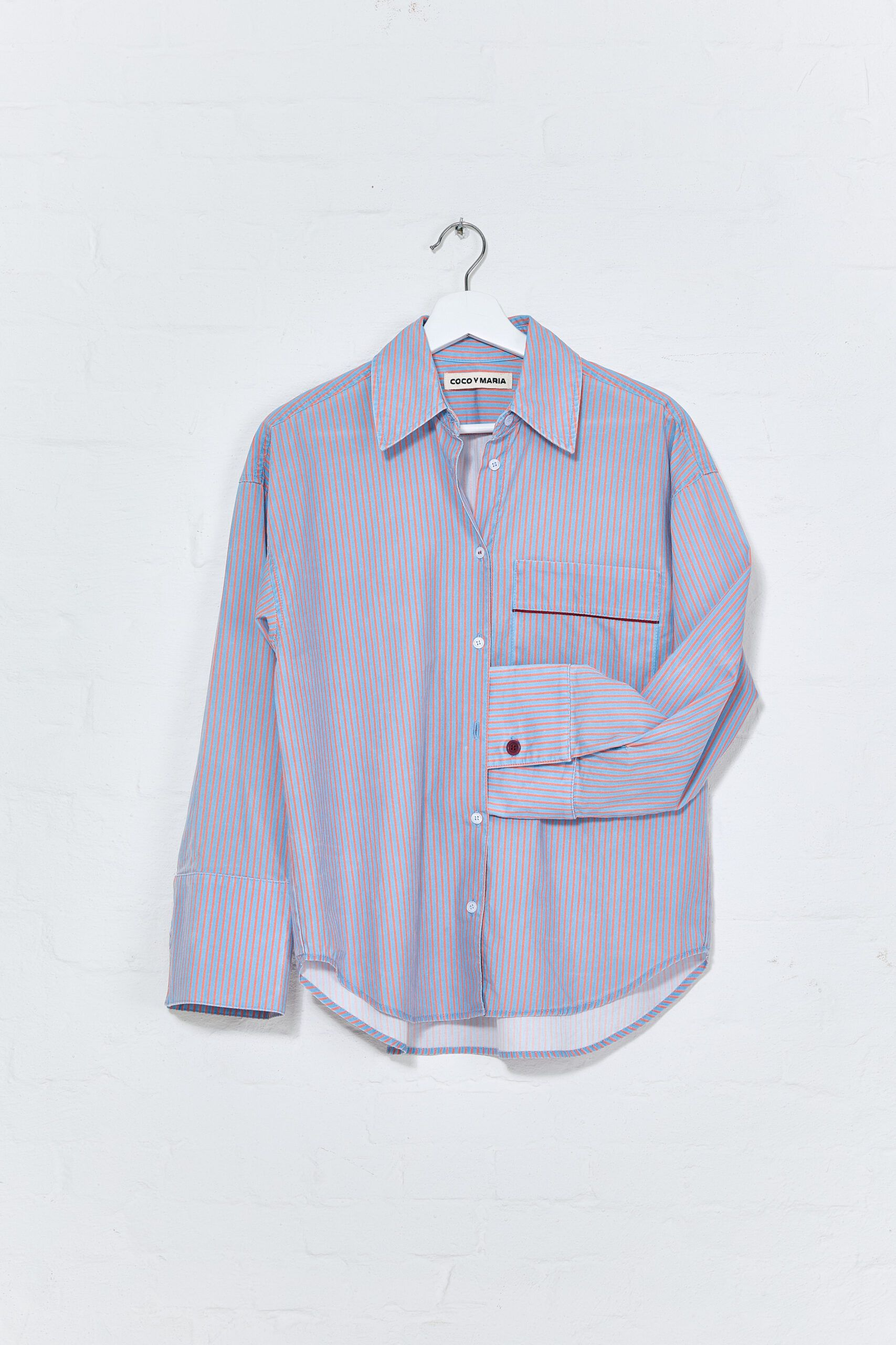 La Camisa Blue – Bordeaux Stripe