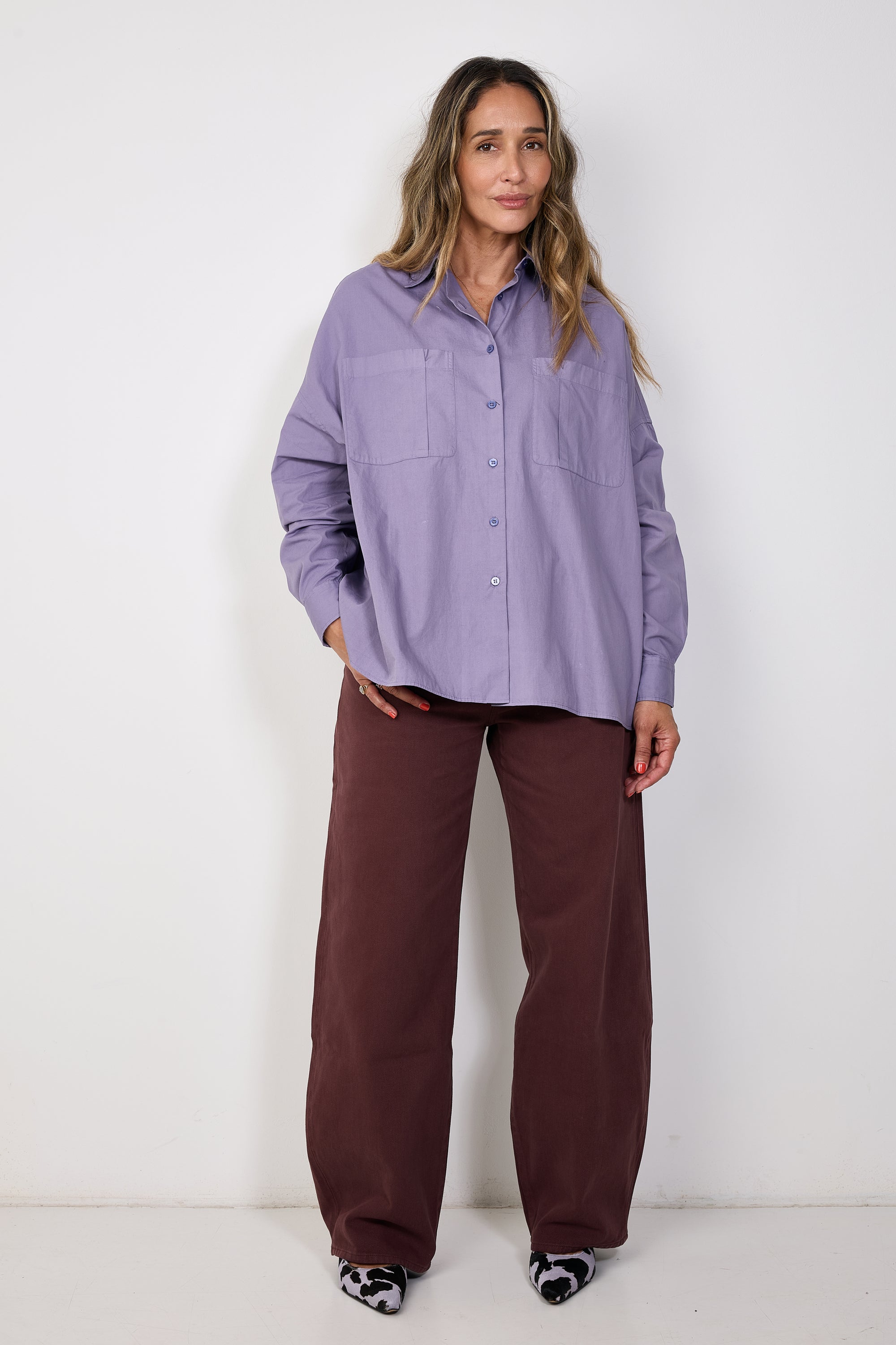 Elena shirt purple