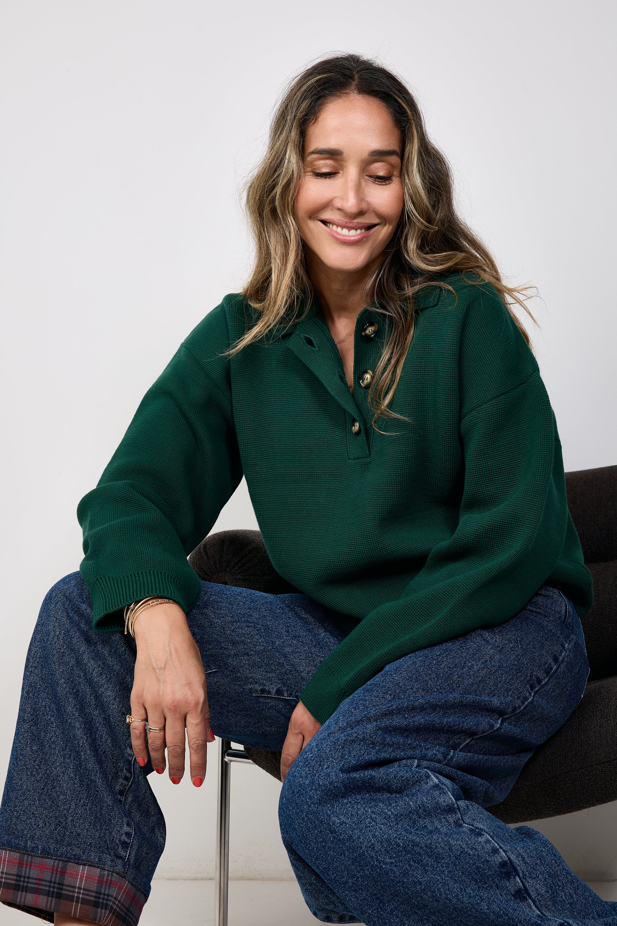 Coco polo knit green