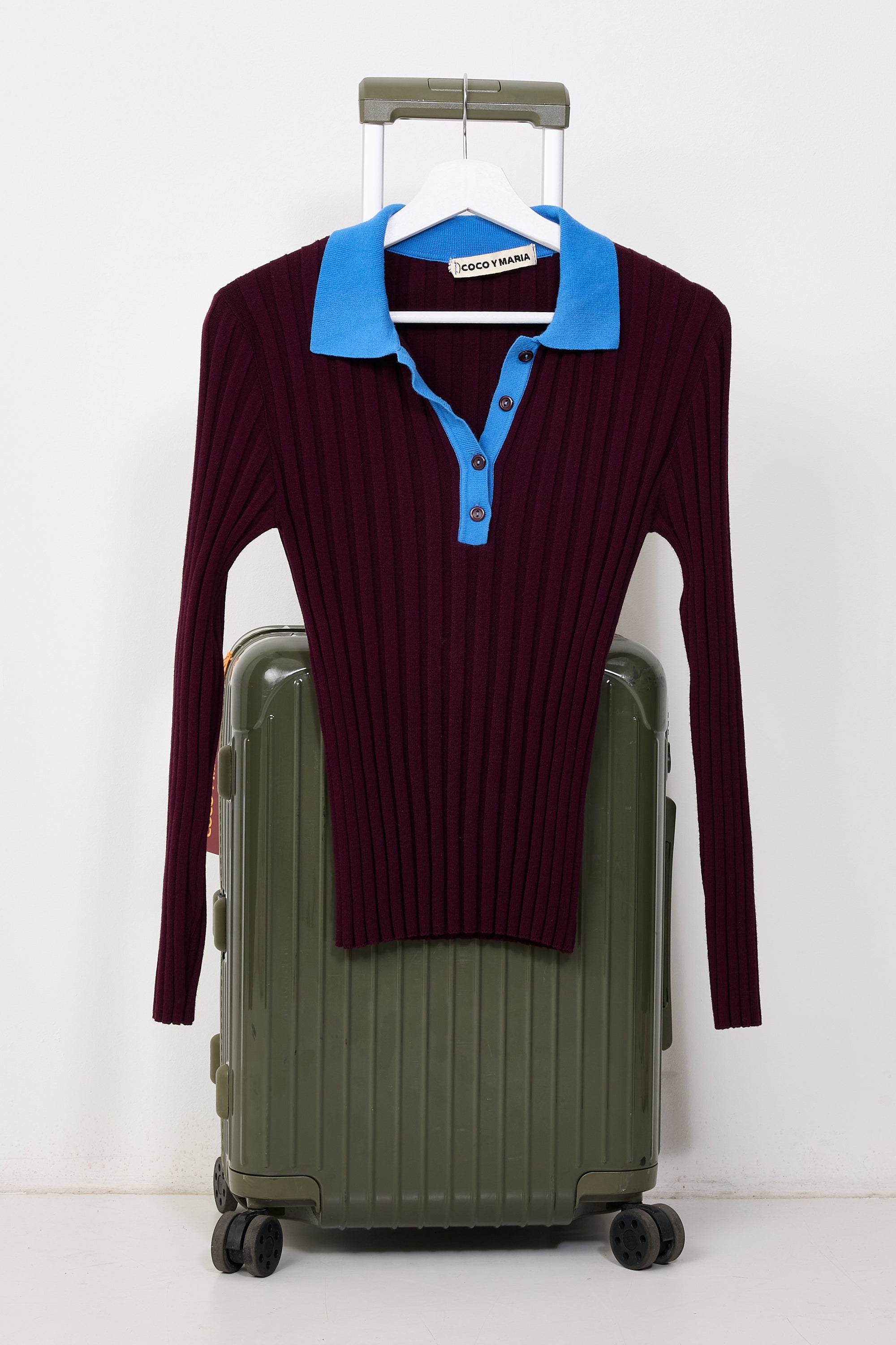 Lemonie polo aubergine blue