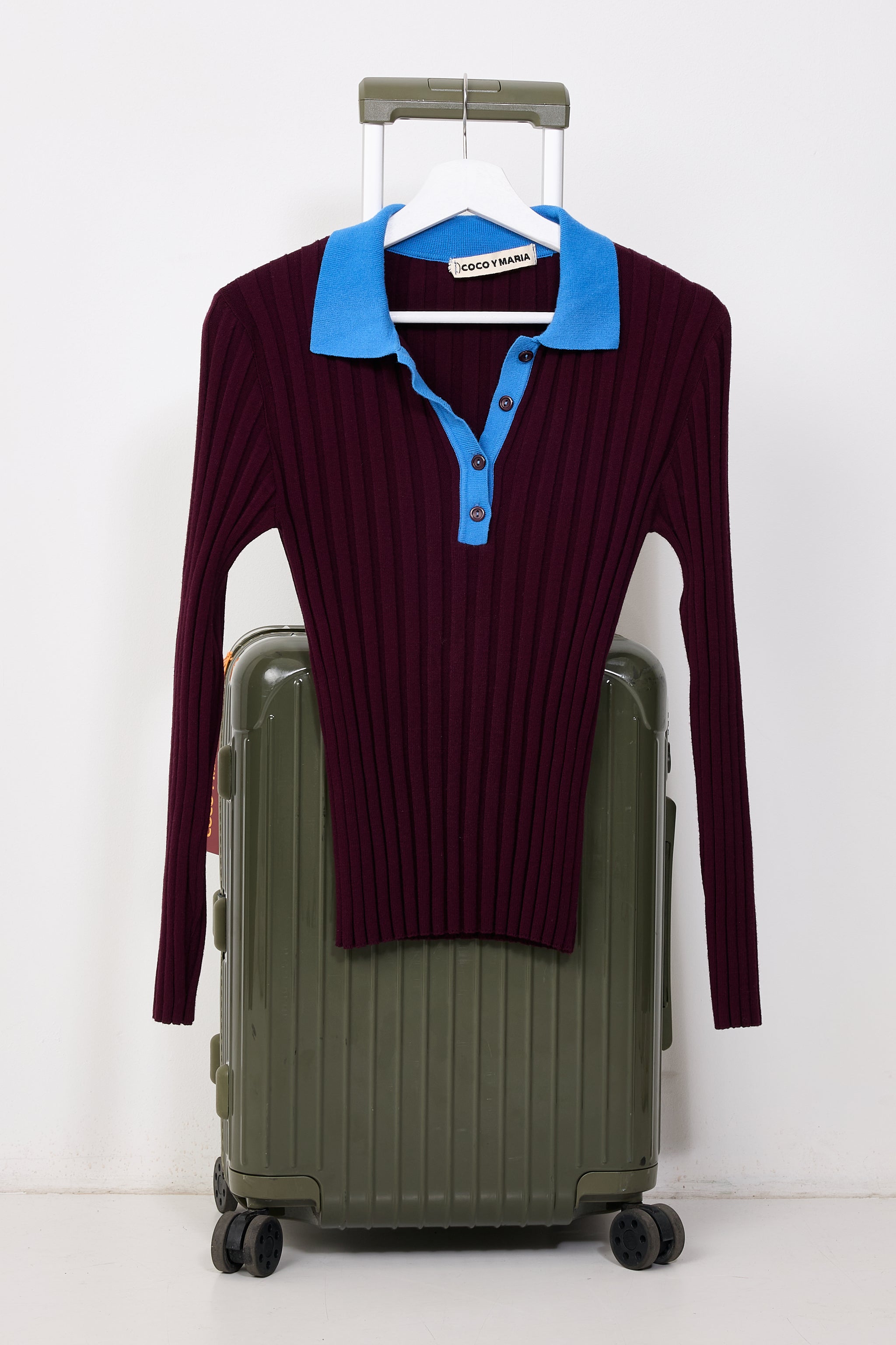 Lemonie polo aubergine blue