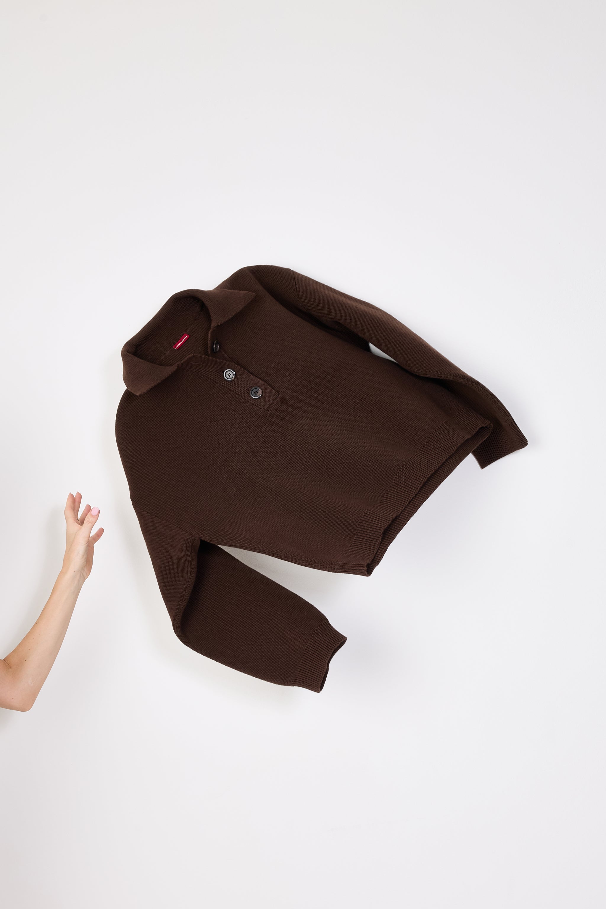 Coco polo knit brown