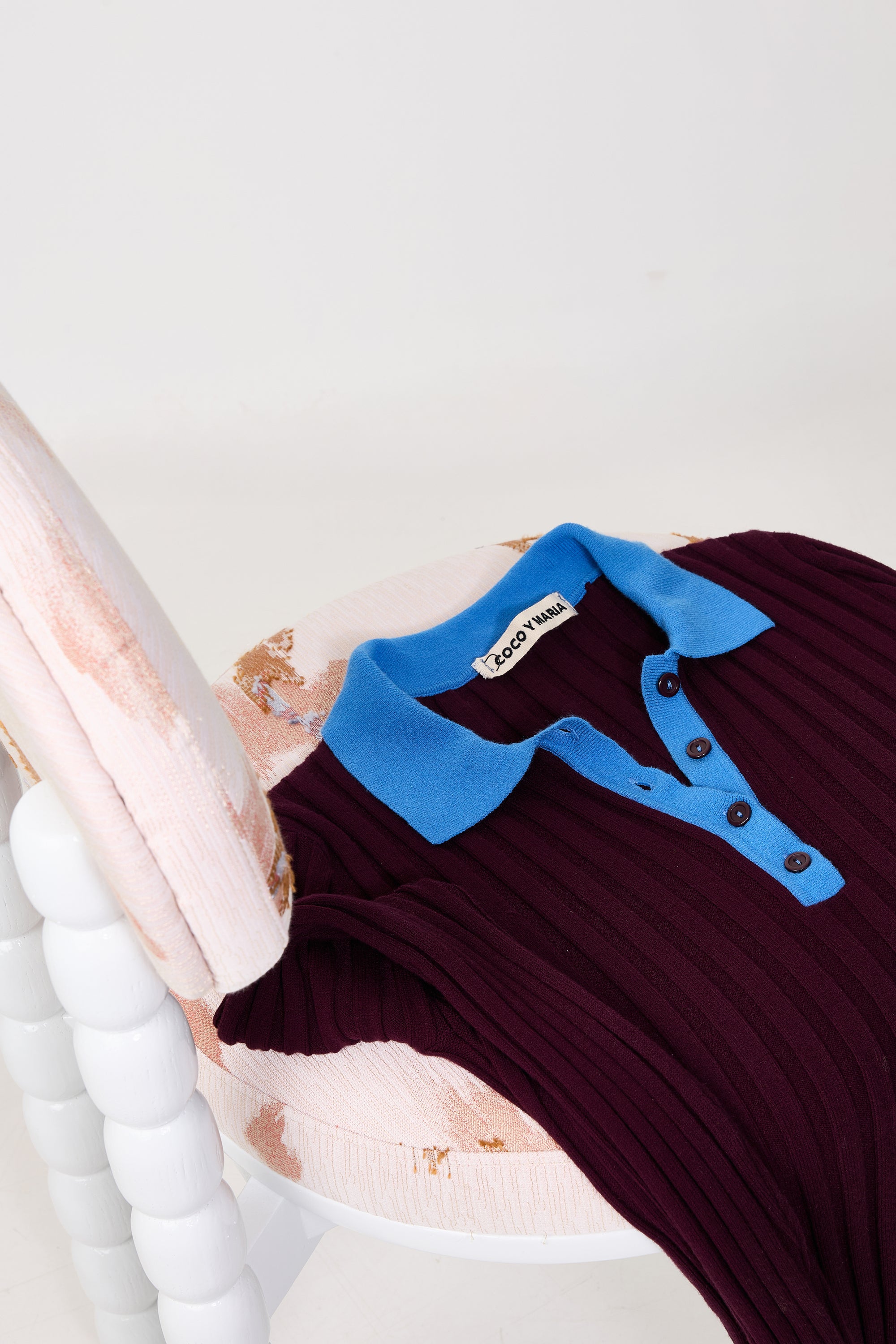 Lemonie polo aubergine blue