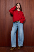 COCO POLO KNIT RED