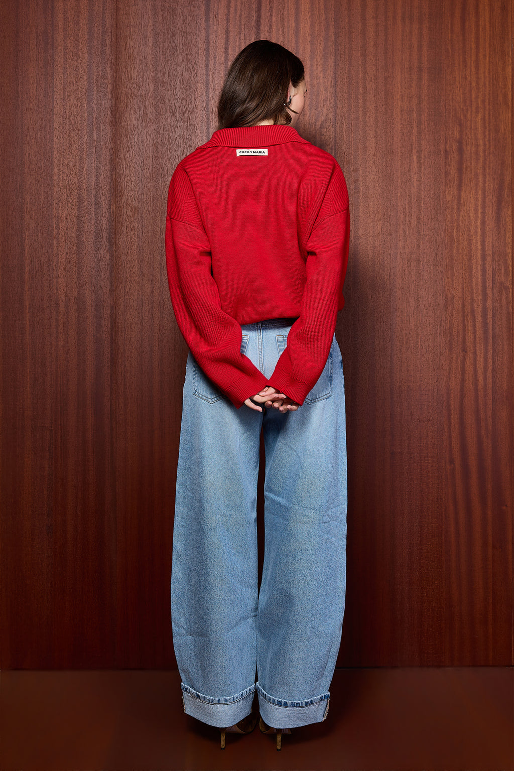 COCO POLO KNIT RED