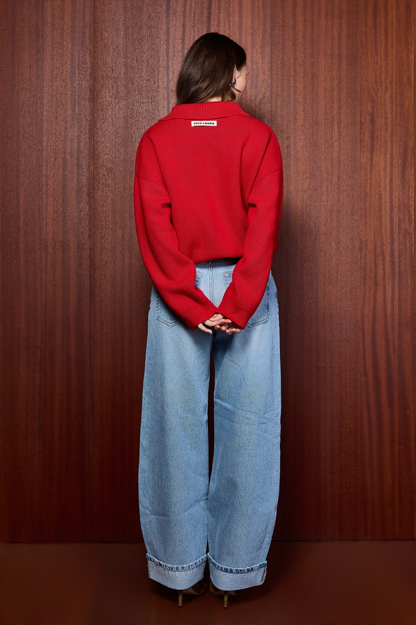 COCO POLO KNIT RED