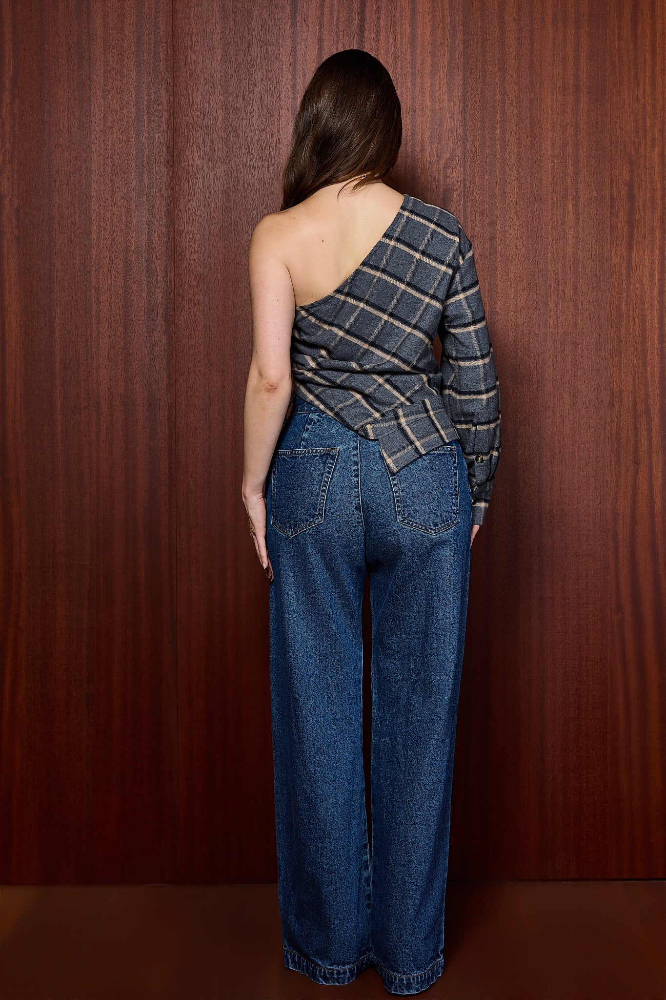 LA CAMISA DE LADO GREY CHECK