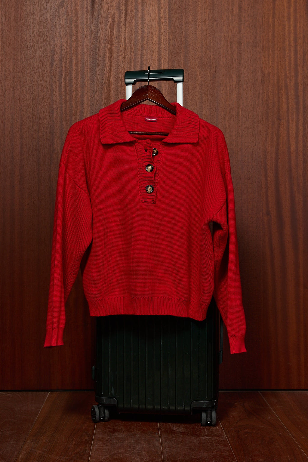 COCO POLO KNIT RED